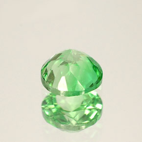 granate tsavorita Verde intenso natural de 0.41 ct, Corte Redondo, VVS-VS