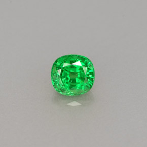 Granate tsavorita verde natural de 0,46 ct, corte cojín, VS