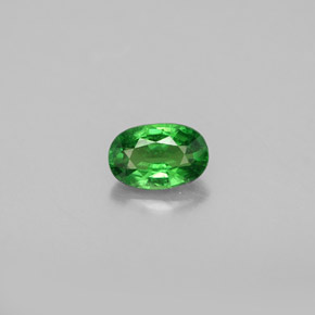Granate tsavorita verde natural de 0,62 ct, corte óvalo, VS-SI
