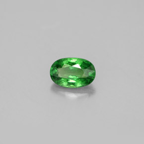 Granate tsavorita verde natural de 0,62 ct, corte óvalo, VS-SI