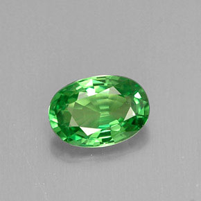Granate tsavorita verde natural de 0,64 ct, corte óvalo, VVS-VS