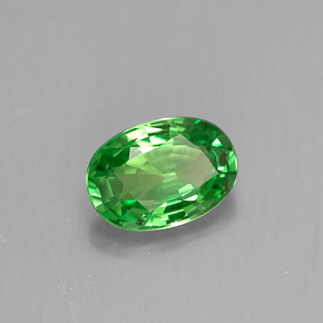 Granate tsavorita verde natural de 0,64 ct, corte óvalo, VVS-VS