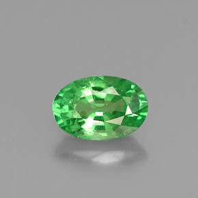 Granate tsavorita verde natural de 0,57 ct, corte óvalo, VS-SI