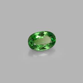 Granate tsavorita verde natural de 0,58 ct, corte óvalo, VVS-VS