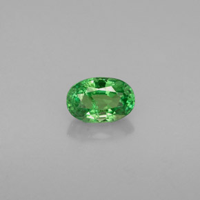 Granate tsavorita verde natural de 0,63 ct, corte óvalo, SI