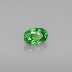 Granate tsavorita verde natural de 0,63 ct, corte óvalo, SI