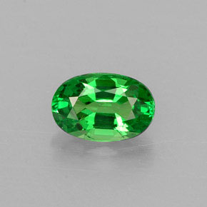 Granate tsavorita verde natural de 0,50 ct, corte óvalo, VS