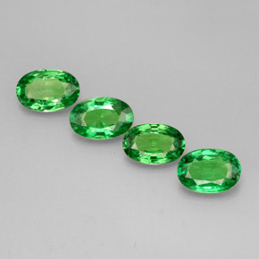 Gemas de granate tsavorita verde natural de  ct, corte óvalo, VVS-VS