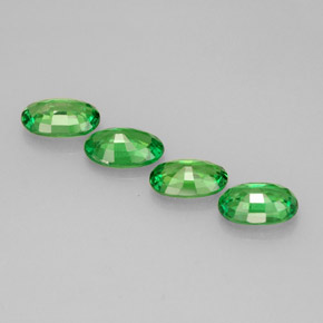 Gemas de granate tsavorita verde natural de  ct, corte óvalo, VVS-VS