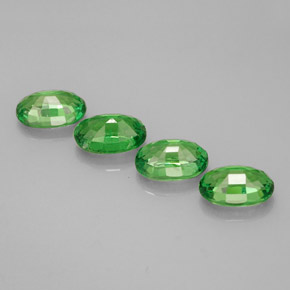 Gemas de granate tsavorita verde natural de  ct, corte óvalo, VVS-VS
