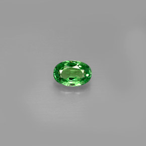 Granate tsavorita verde natural de 0,62 ct, corte óvalo, VVS-VS