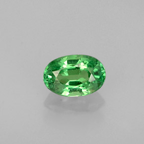 Granate tsavorita verde natural de 0,61 ct, corte óvalo, VS