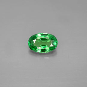 Granate tsavorita verde natural de 0,54 ct, corte óvalo, VS-SI