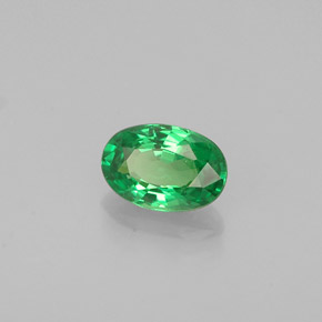 granate tsavorita Verde cromo natural de 0.51 ct, Corte Óvalo, VS