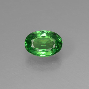 Granate tsavorita verde natural de 0,52 ct, corte óvalo, VS