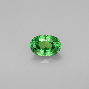 Granate tsavorita verde natural de 0,57 ct, corte óvalo, VVS-VS