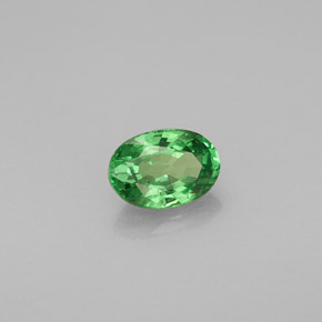 Granate tsavorita verde natural de 0,57 ct, corte óvalo, VVS-VS
