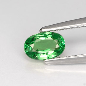 granate tsavorita Verde cromo natural de 0.57 ct, Corte Óvalo, VS