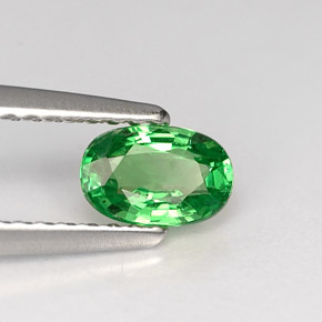 granate tsavorita Verde cromo natural de 0.57 ct, Corte Óvalo, VS