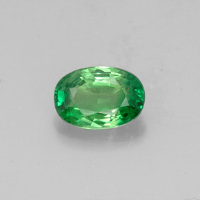 granate tsavorita Verde cromo natural de 0.62 ct, Corte Óvalo, VS