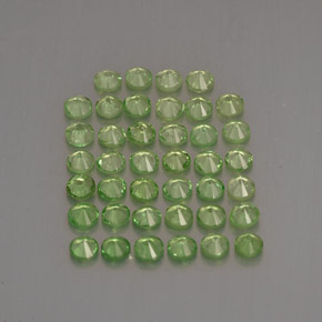 Gemas de granate tsavorita verde natural de  ct, corte redondo, VVS-VS