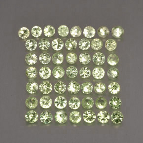 Gemas de granate tsavorita verde natural de  ct, corte redondo, VS