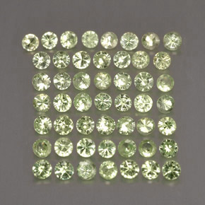 Gemas de granate tsavorita verde natural de  ct, corte redondo, VS