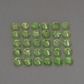 Gemas de granate tsavorita verde natural de  ct, corte redondo, VS