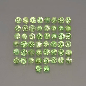 Gemas de granate tsavorita verde natural de  ct, corte redondo, VS