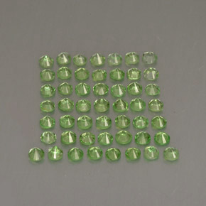 Gemas de granate tsavorita verde natural de  ct, corte redondo, VS
