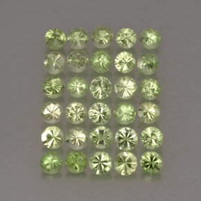 Gemas de granate tsavorita verde natural de  ct, corte redondo, VS