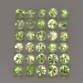 Gemas de granate tsavorita verde natural de  ct, corte redondo, VS