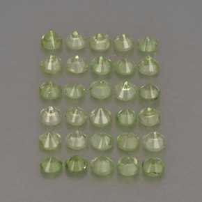 Gemas de granate tsavorita verde natural de  ct, corte redondo, VS