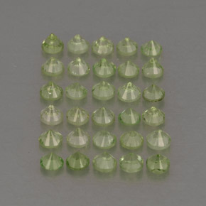 Gemas de granate tsavorita verde natural de  ct, corte redondo, VS
