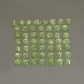 Gemas de granate tsavorita verde natural de  ct, corte redondo, VS