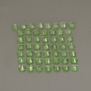 Gemas de granate tsavorita verde natural de  ct, corte redondo, VS
