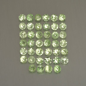 Gemas de granate tsavorita verde natural de  ct, corte redondo, VS