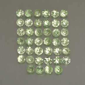 Gemas de granate tsavorita verde natural de  ct, corte redondo, VS