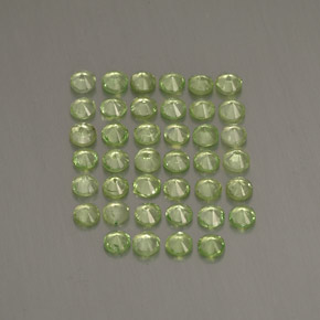 Gemas de granate tsavorita verde natural de  ct, corte redondo, VS