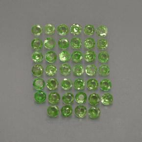 Gemas de granate tsavorita verde natural de  ct, corte redondo, VS