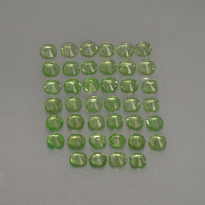 Gemas de granate tsavorita verde natural de  ct, corte redondo, VS