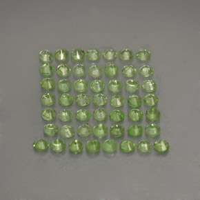 Gemas de granate tsavorita verde natural de  ct, corte redondo, VS