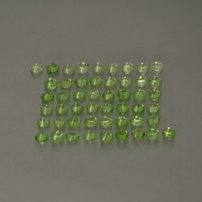 Gemas de granate tsavorita verde natural de  ct, corte redondo, VS