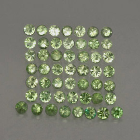 Gemas de granate tsavorita verde natural de  ct, corte redondo, VS