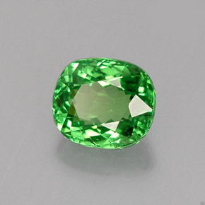 granate tsavorita Verde cromo natural de 1.20 ct, Corte Cojín, VVS-VS