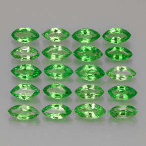 Gemas de granate tsavorita verde natural de 3,67 ct, marquesa, VS