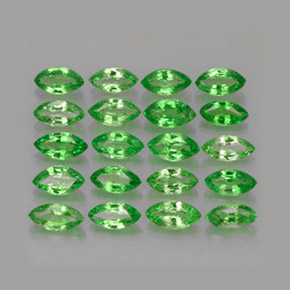 Gemas de granate tsavorita verde natural de 3,67 ct, marquesa, VS