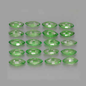 Gemas de granate tsavorita verde natural de 3,67 ct, marquesa, VS