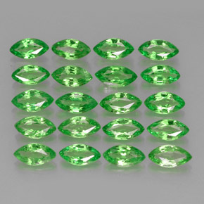 Gemas de granate tsavorita verde natural de  ct, marquesa, VS
