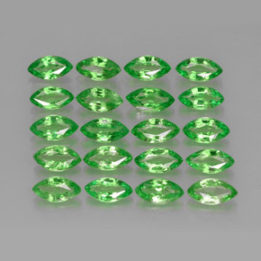 Gemas de granate tsavorita verde natural de  ct, marquesa, VS